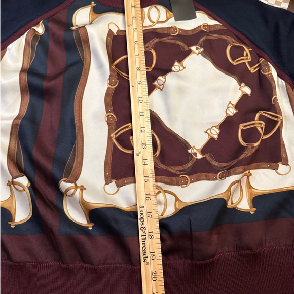 Lauren Ralph Lauren Equestrian-Print Long-Sleeve Sweater in Lauren Navy Multi - Picture 10 of 14